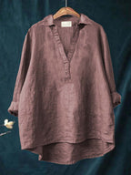 Andrea | Blouse d'été élégante en lin