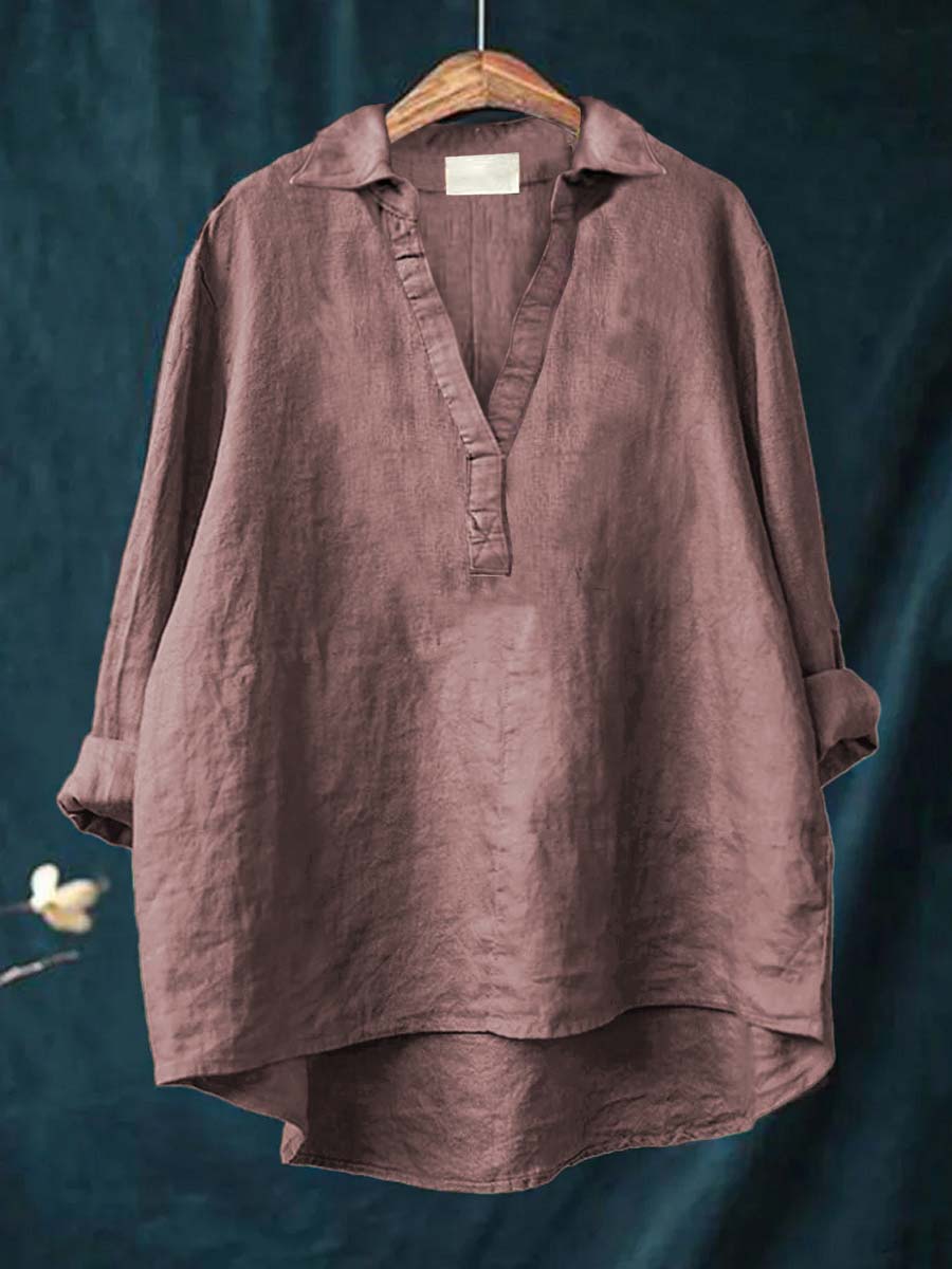 Andrea | Blouse d'été élégante en lin