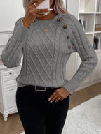 Catharina | Pull en Tricot à Détails Boutonnés