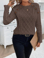 Catharina | Pull en Tricot à Détails Boutonnés