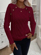 Catharina | Pull en Tricot à Détails Boutonnés
