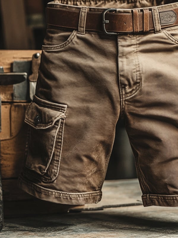 Lyam | Short Cargo Rétro à Poches Multiples