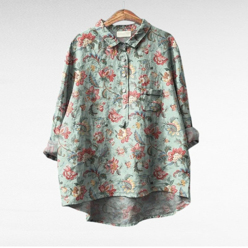 Claire | Blouse d'été élégante en lin