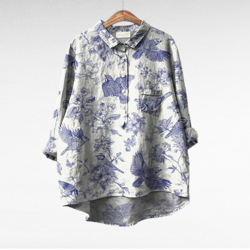Claire | Blouse d'été élégante en lin
