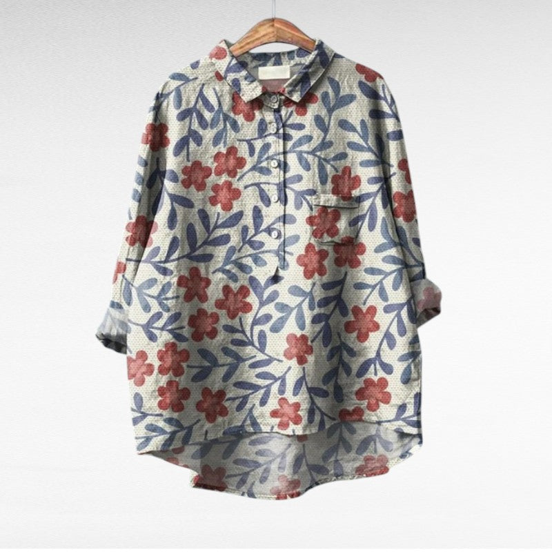 Claire | Blouse d'été élégante en lin