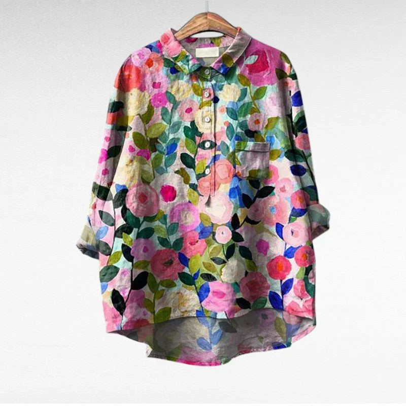 Claire | Blouse d'été élégante en lin
