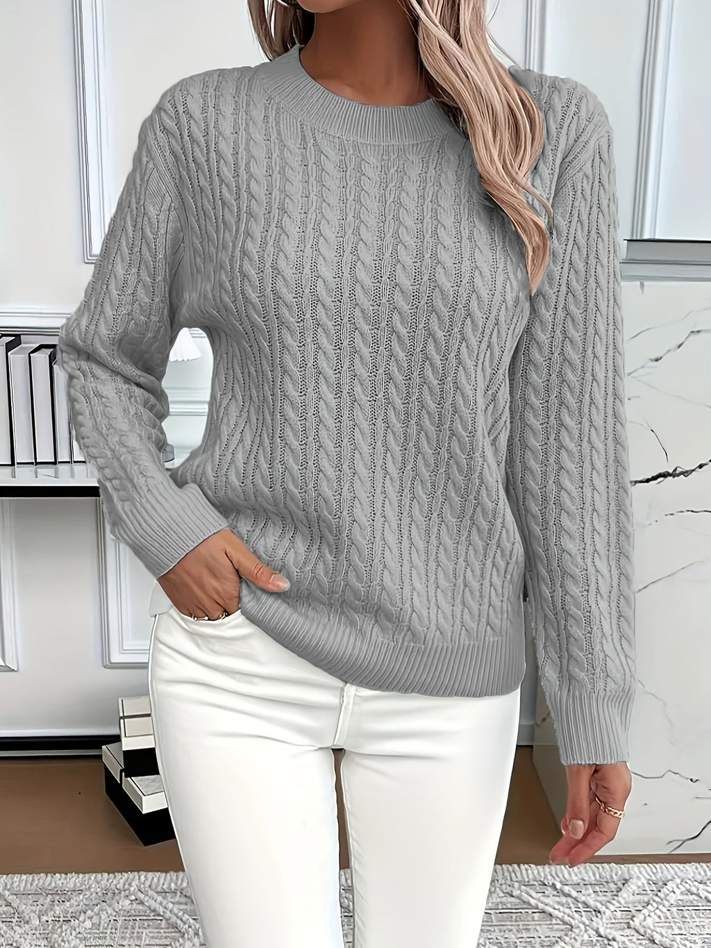 Becky | Pull en Tricot à Câbles