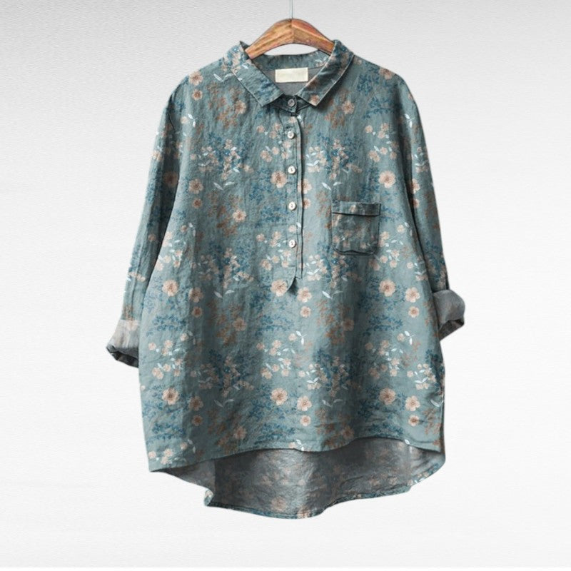 Claire | Blouse d'été élégante en lin