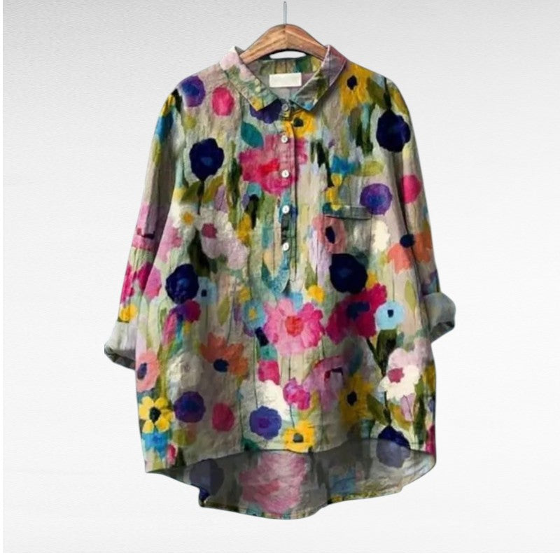 Claire | Blouse d'été élégante en lin
