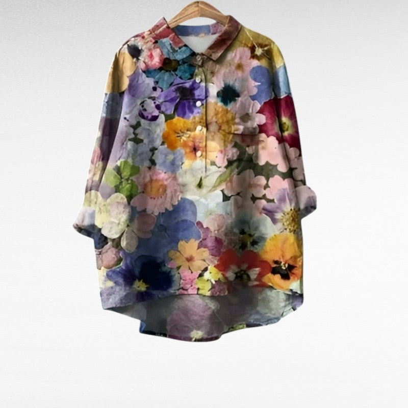Élodie | Blouse d'été élégante en lin