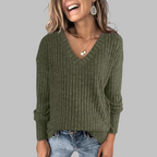 Deri | Pull Long à Col V Confortable