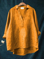 Andrea | Blouse d'été élégante en lin