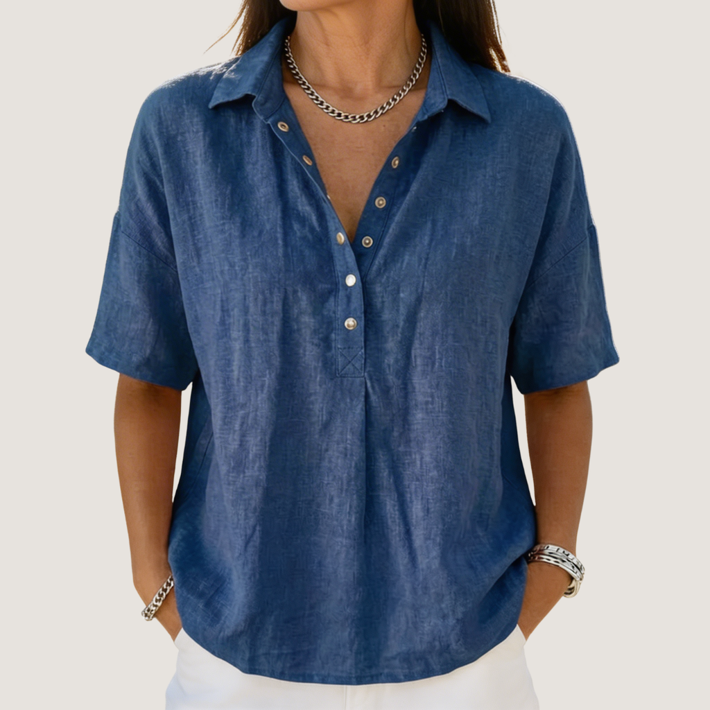 Nora – Blouse Krage Élégante