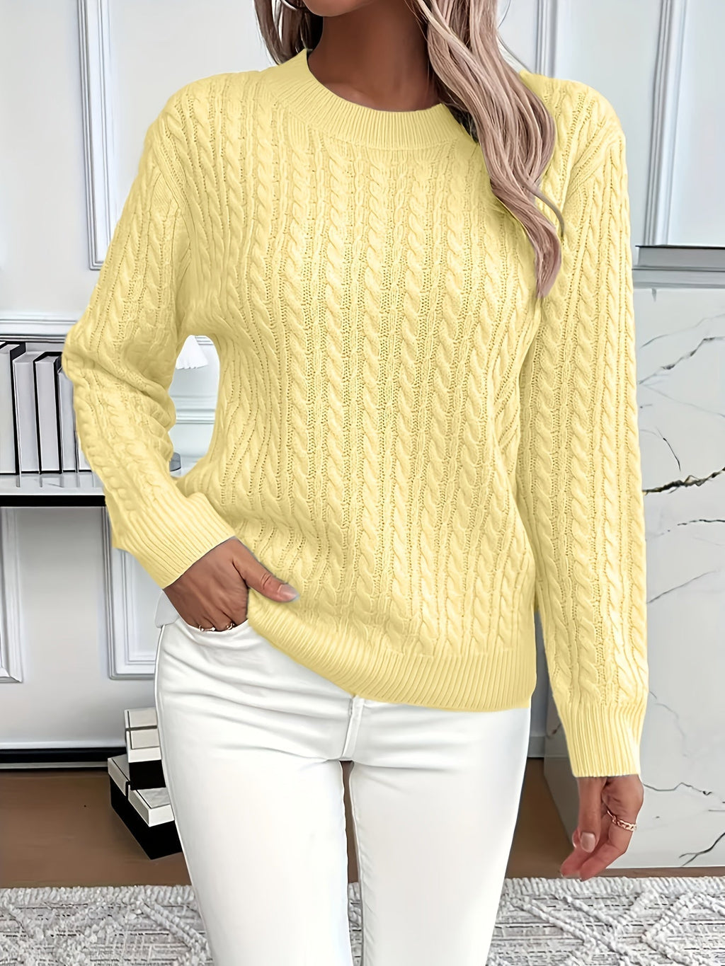 Becky | Pull en Tricot à Câbles