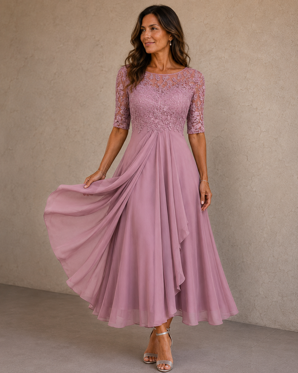 Valentine | Robe Longue Fluide en Chiffon
