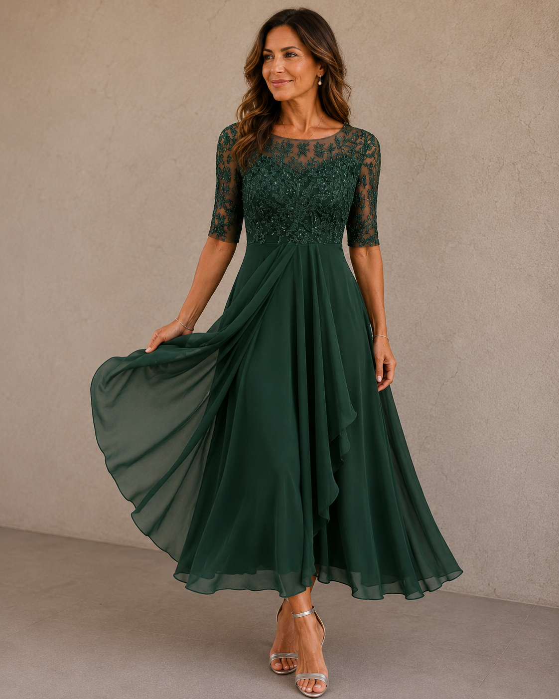Valentine | Robe Longue Fluide en Chiffon