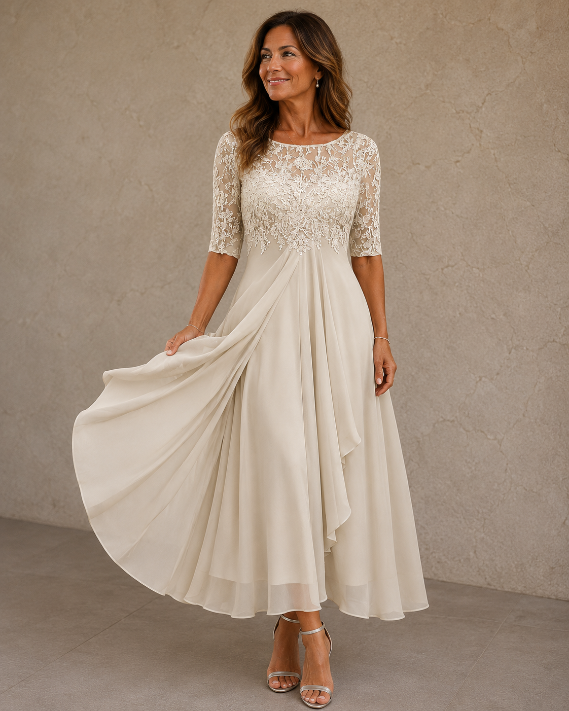 Valentine | Robe Longue Fluide en Chiffon