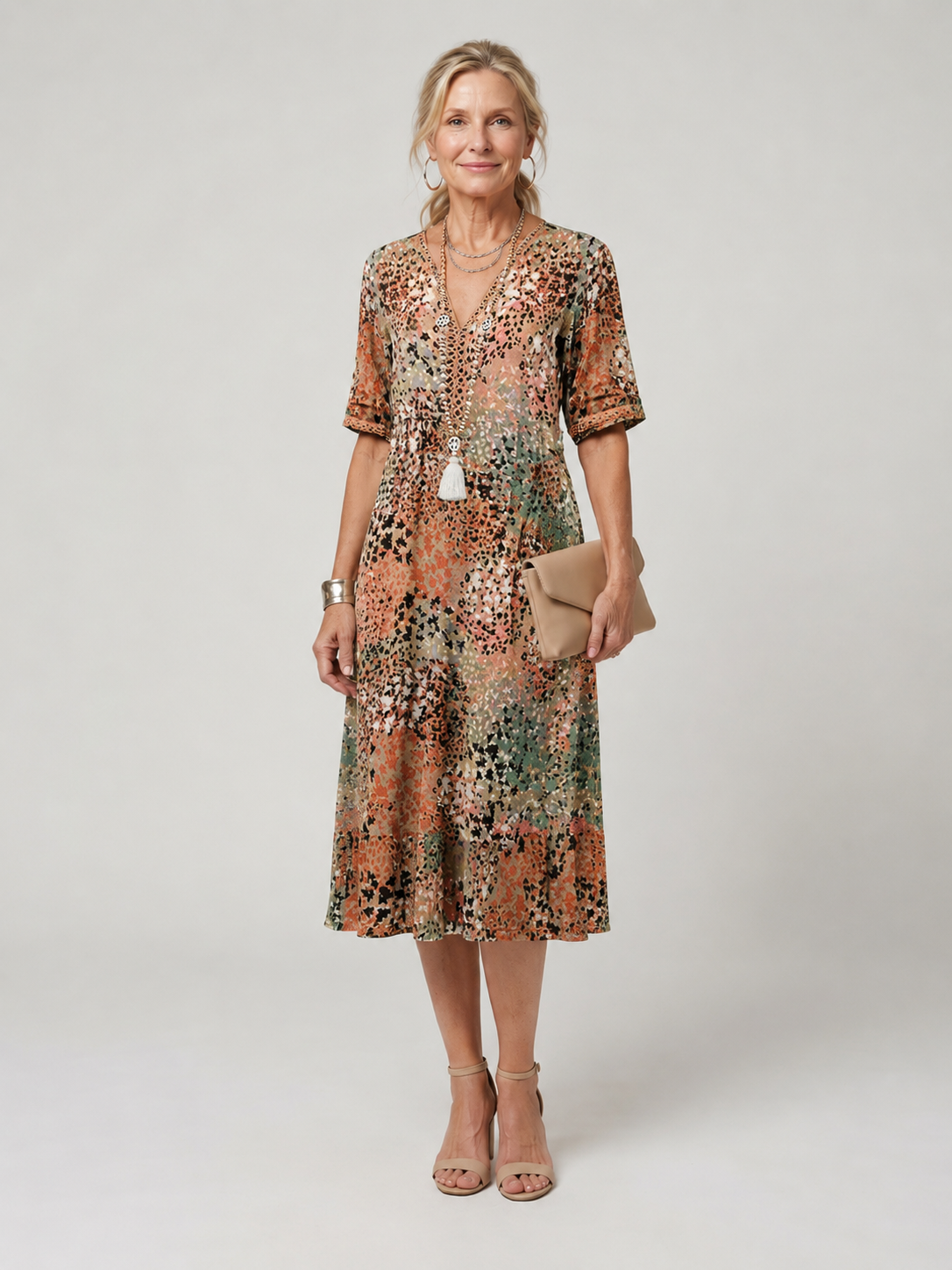 Louise | Robe Midi Fleurie