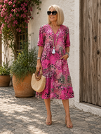 Louise | Robe Midi Fleurie