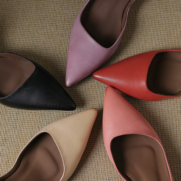 Arlette – Cuir Escarpins à Talon Kitten