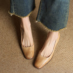 Alice – Escarpins en Cuir Carrés