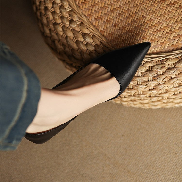 Arlette – Cuir Escarpins à Talon Kitten