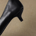 Arlette – Cuir Escarpins à Talon Kitten