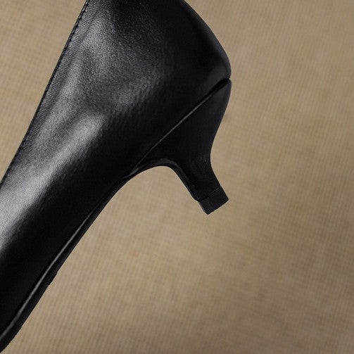 Arlette – Cuir Escarpins à Talon Kitten