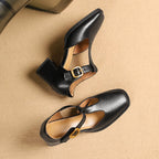 Marcele – T-Riemen Cuir Escarpins