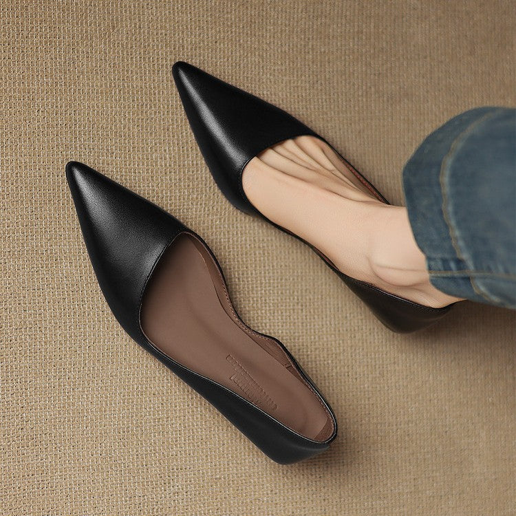 Arlette – Cuir Escarpins à Talon Kitten