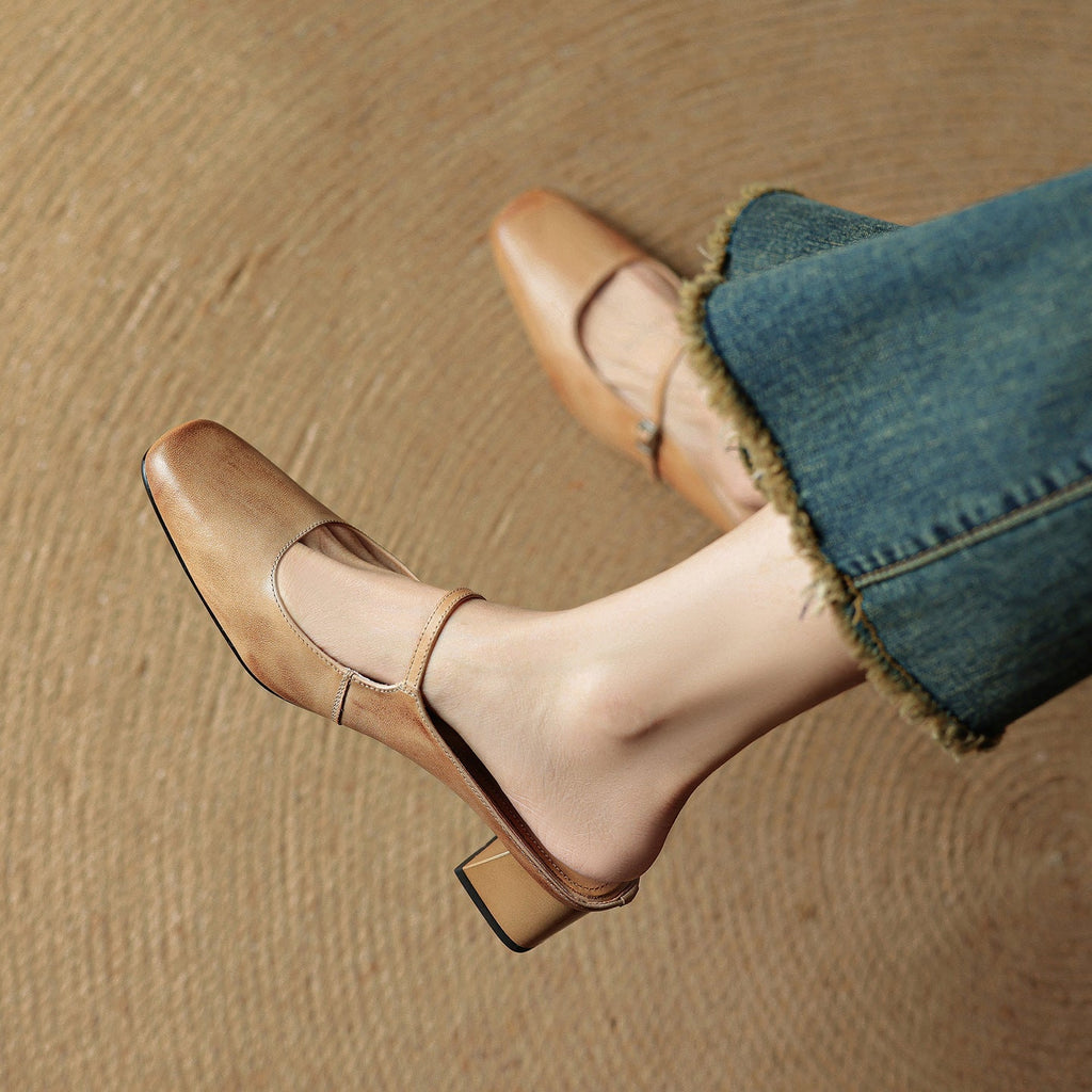 Aimée – Pantolettes en cuir