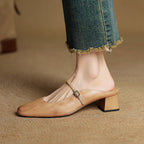 Aimée – Pantolettes en cuir