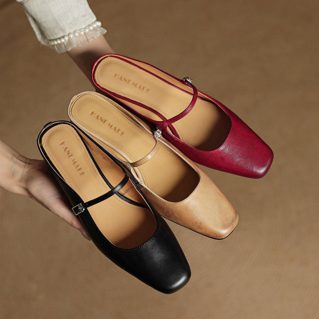 Aimée – Pantolettes en cuir