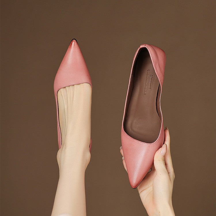 Arlette – Cuir Escarpins à Talon Kitten