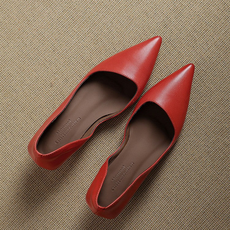 Arlette – Cuir Escarpins à Talon Kitten