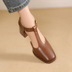 Marcele – T-Riemen Cuir Escarpins
