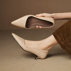 Arlette – Cuir Escarpins à Talon Kitten