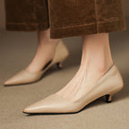 Arlette – Cuir Escarpins à Talon Kitten
