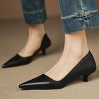 Arlette – Cuir Escarpins à Talon Kitten