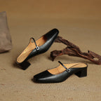 Aimée – Pantolettes en cuir