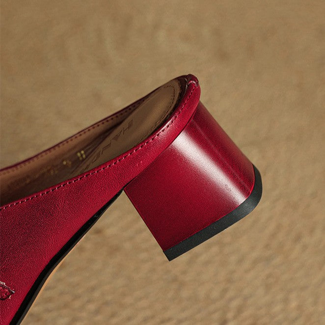 Aimée – Pantolettes en cuir