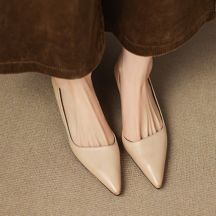 Arlette – Cuir Escarpins à Talon Kitten