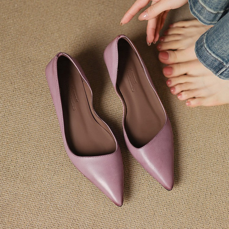 Arlette – Cuir Escarpins à Talon Kitten