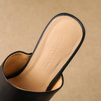 Agnès – Mules à talons en cuir