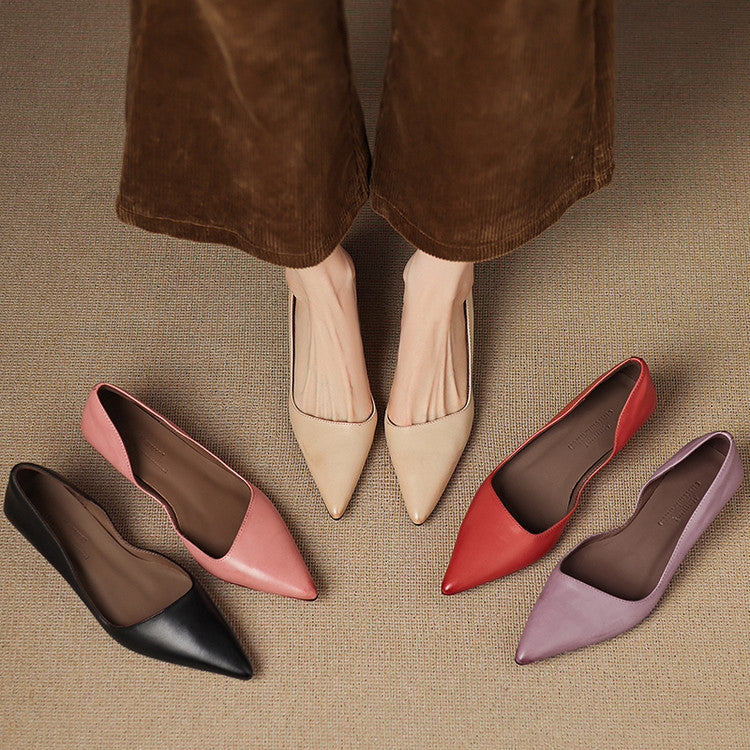 Arlette – Cuir Escarpins à Talon Kitten