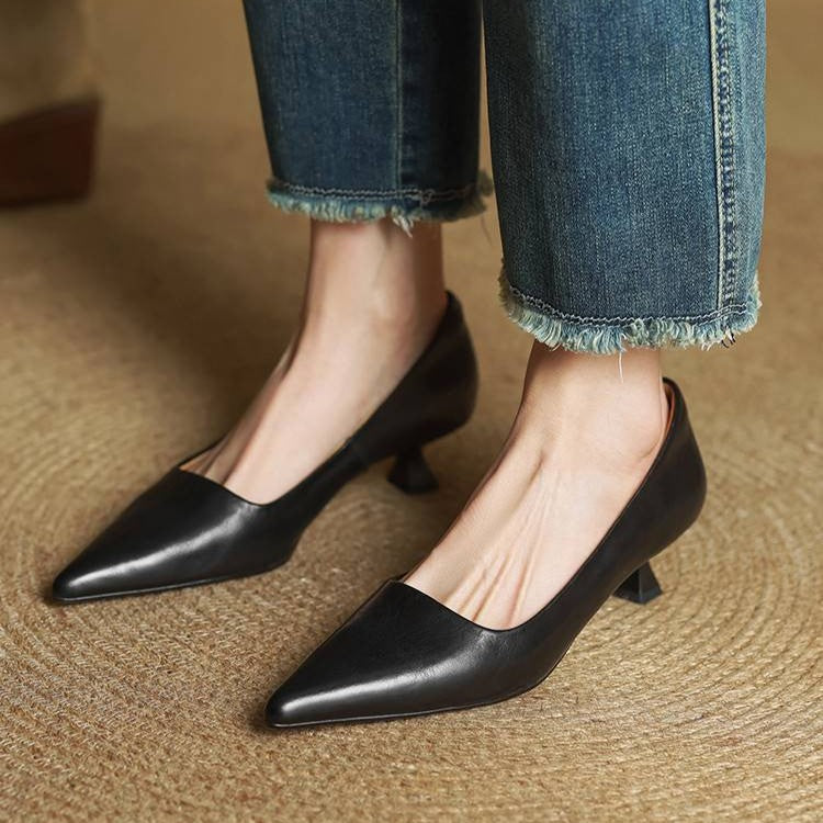 Amélie – Talons en cuir
