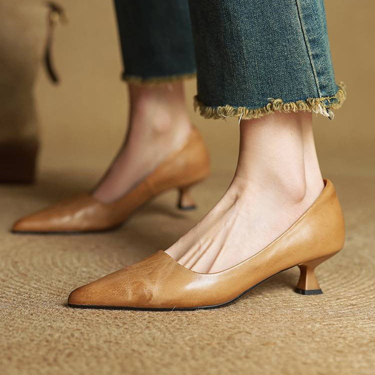 Amélie – Talons en cuir