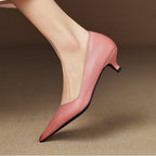 Arlette – Cuir Escarpins à Talon Kitten