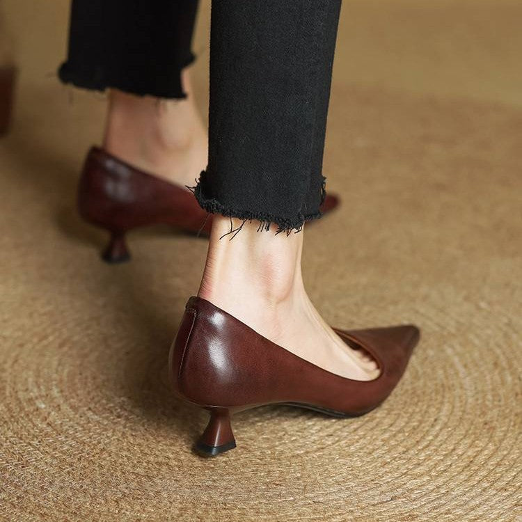 Amélie – Talons en cuir