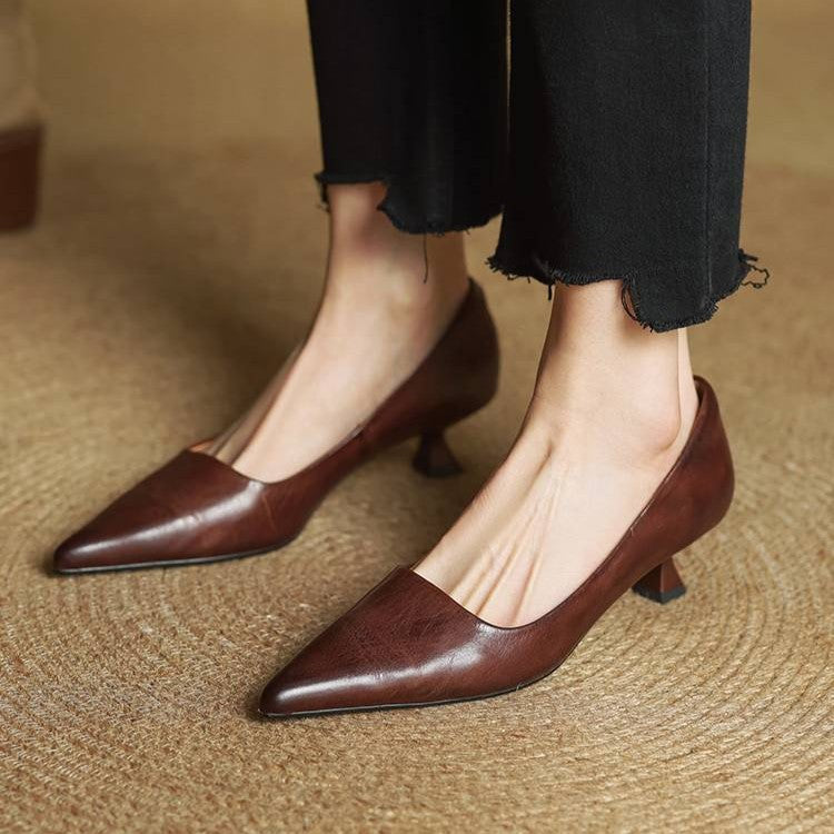 Amélie – Talons en cuir